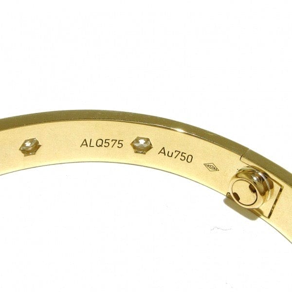 Cartier 10P Full Diamond 18KT Yellow Gold Love Bracelet Size 16