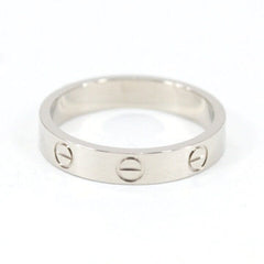 Authentic Cartier Mini Love Ring White Gold #54 US 6.75