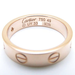 Cartier 1P Diamond 18KT Rose Gold Wedding Love Ring Size 51/ US 5.5
