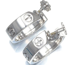 Cartier 18KT White Gold Love Earrings