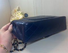 CHANEL Double Flap Quilted Lambskin Leather Gold Hardware Bag