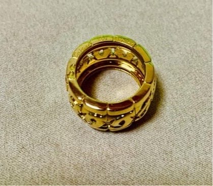 Cartier LM C Entrelaces 18KT Yellow Gold Ring, Size 5.25