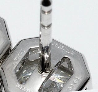 Tiffany & Co. 2.08ct Diamond Lucida G/ VVS2 Platinum Earstuds