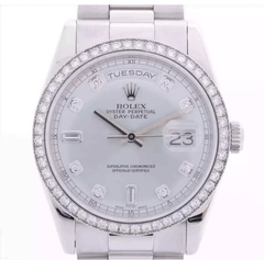 Rolex Ice Blue Diamond Dial Platinum Pt950 36mm Men’s Watch