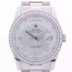 Rolex Ice Blue Diamond Dial Platinum Pt950 36mm Menâ€™s Watch