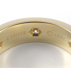 Cartier 6P Full Diamond 18KT Yellow Gold Love Ring #51/ US 5.5