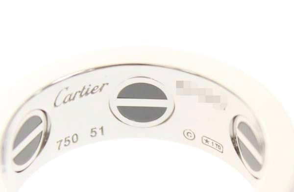 Cartier Diamond Paved Ceramic 18KT Gold Love Ring #51