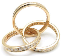 Cartier Diamond-Paved Trinity Rolling Ring, 18KT Yellow Gold