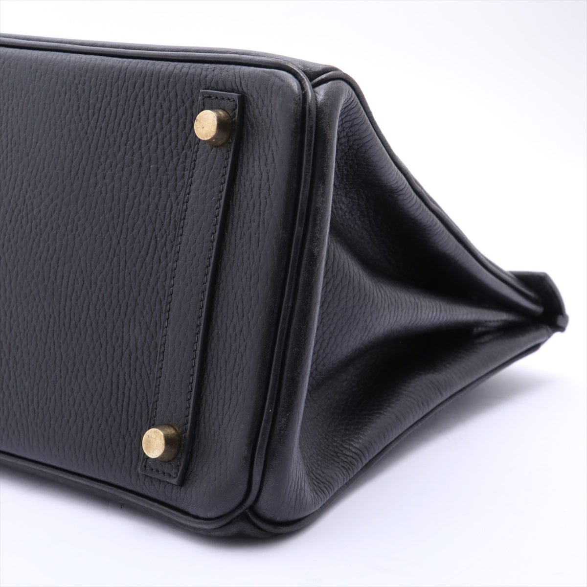 HermÃ¨s Birkin 30 Black Pebbled Leather Gold Harware
