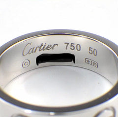 Cartier 18KT White Gold Love Ring #50/ US 5
