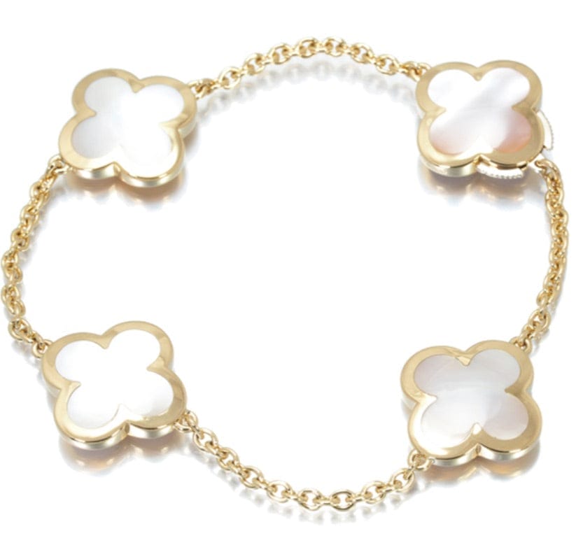 Van Cleef & Arpels Pure Alhambra Mother of Pearl Yellow Gold Bracelet