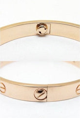 Cartier 4 Diamond Rose Gold Love Bracelet Size 17