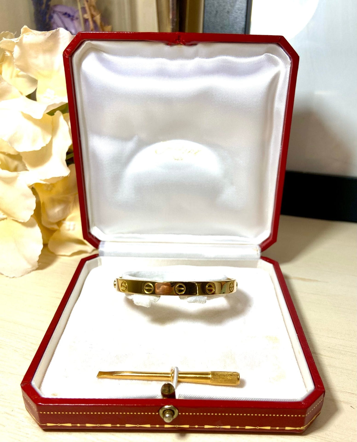 Cartier 18KT Yellow Gold Love Bracelet Size 16
