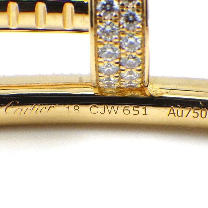 Cartier Diamond-Paved Juste Un Clou 18KT Yellow Gold Bracelet Size 18