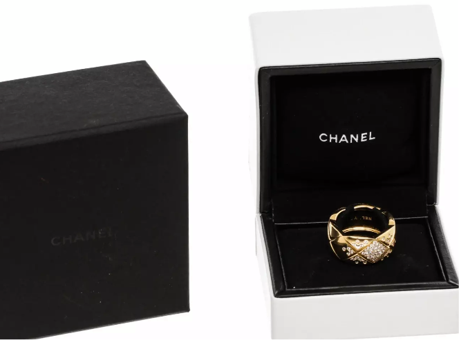 CHANEL CoCo Crush Diamond 18KT Yellow Gold Ring Size 54/ US 7