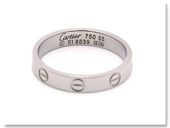 Cartier Mini Wedding Love Ring 18KT White Gold #55