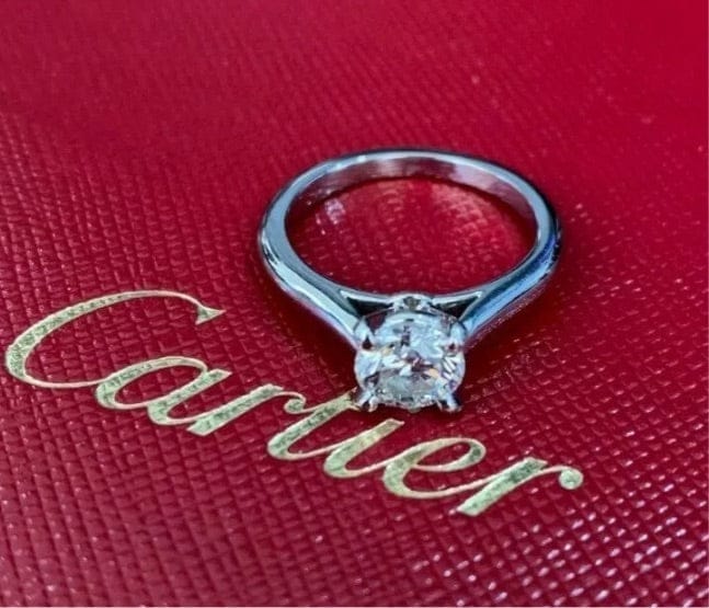 Cartier 1.01ct  VVS2 Engagement/ Wedding Platinum Ring