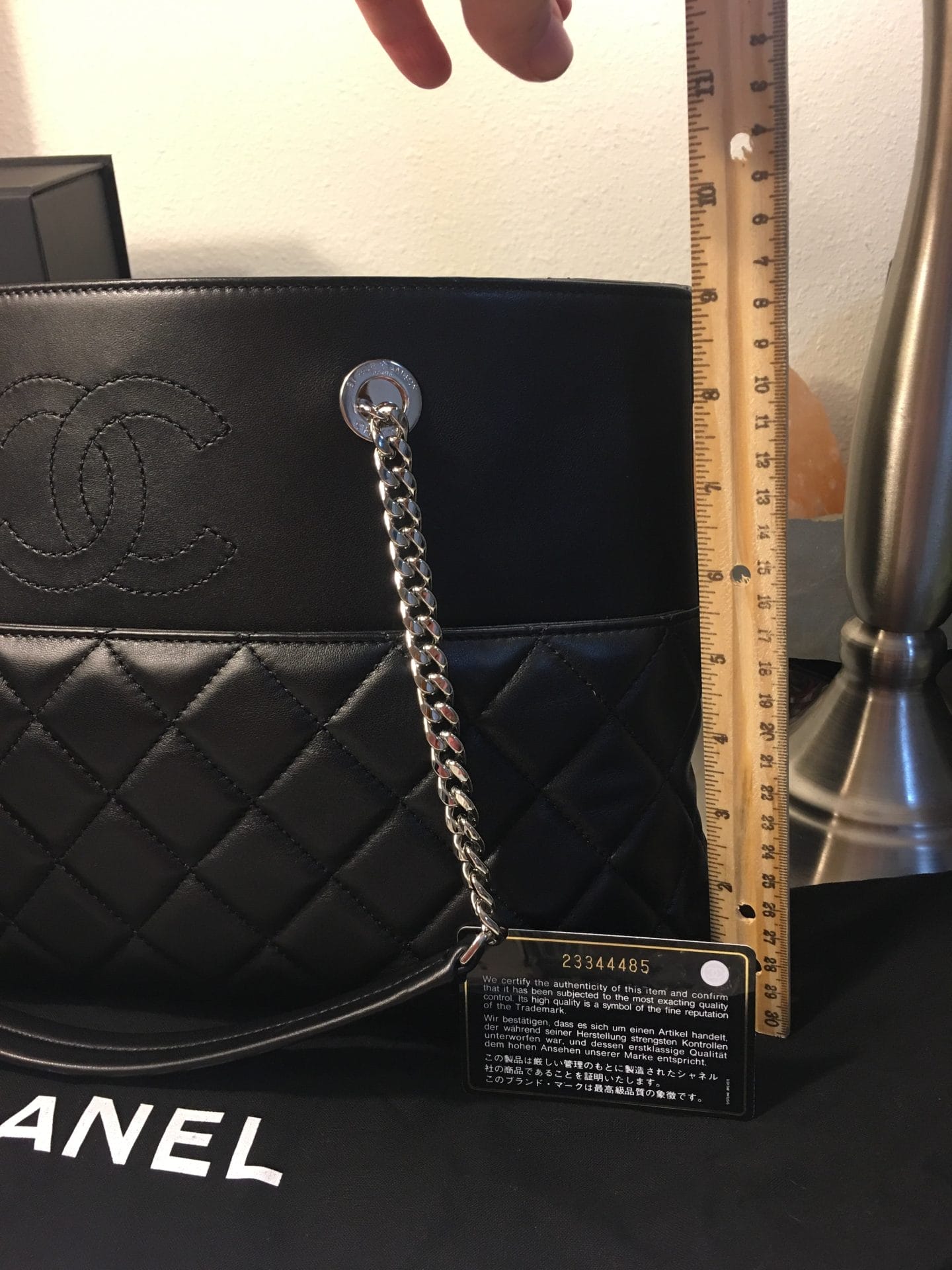 CHANEL Timeless Shopper Tote Black Lambskin Matelasse Handbag