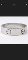 Cartier 18KT White Gold Love Ring #60/ US 9