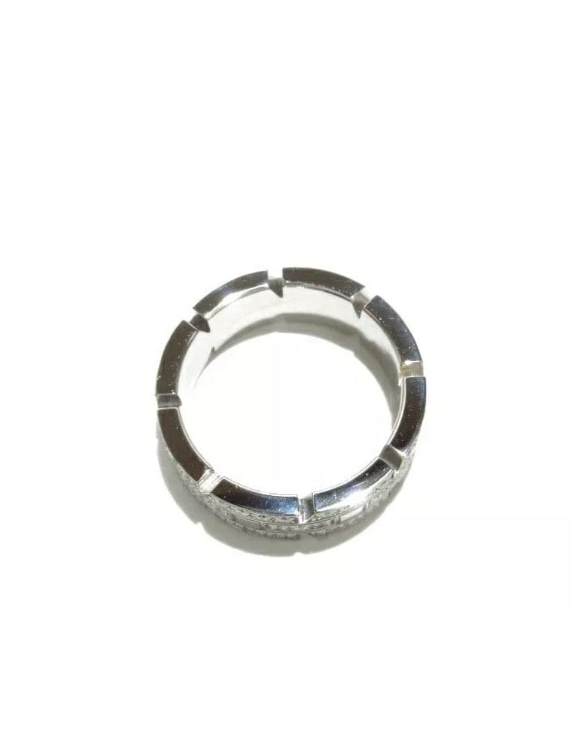 Cartier Tank Francaise Full Diamond 18KT White Gold Ring #49