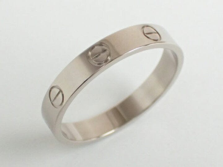 Cartier Mini /Wedding Love Ring 18KT White Gold #58/ US 8