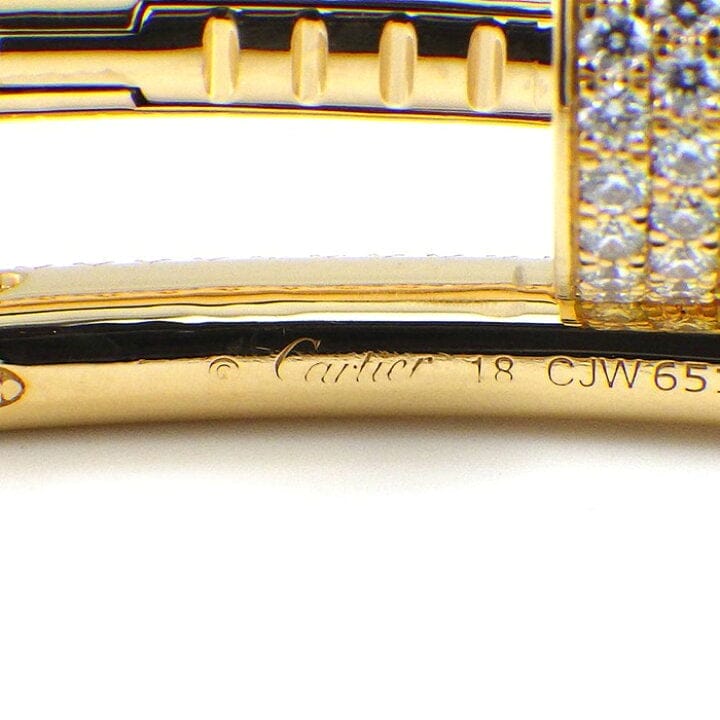 Cartier Diamond-Paved Juste Un Clou 18KT Yellow Gold Bracelet Size 18