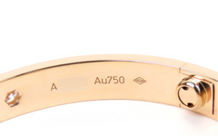 Cartier 4P Half Diamond 18KT Rose Gold Love Bracelet #16