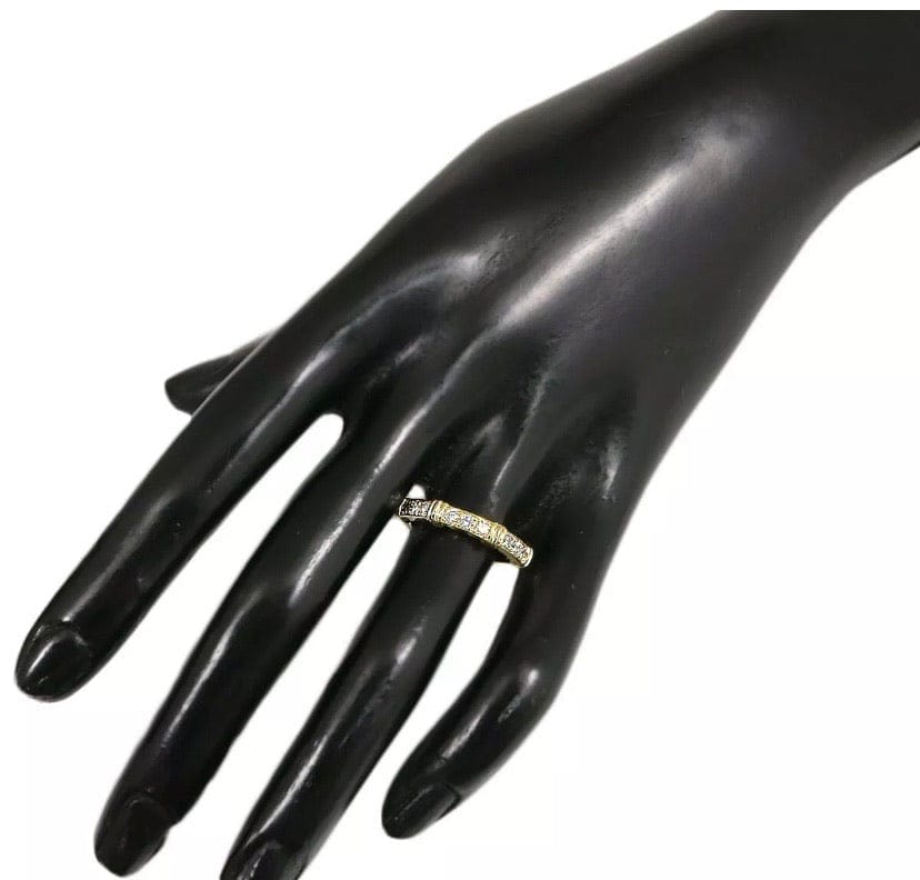 Cartier Contessa Diamond 18KT Gold Ring Sz. 5.5-6
