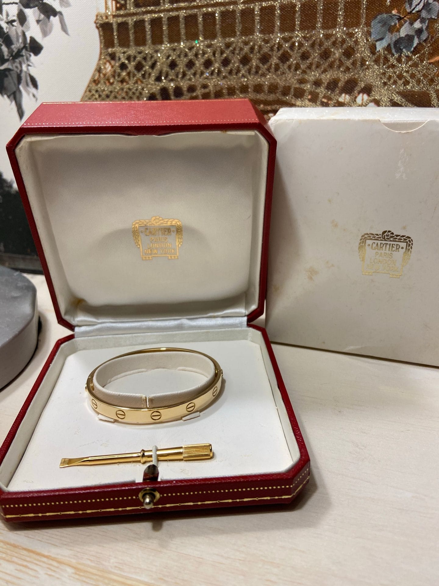 Cartier 18KT Yellow Gold Love Bracelet Size 17