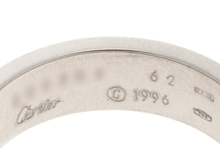 Cartier 18KT White Gold Love Ring Size 62