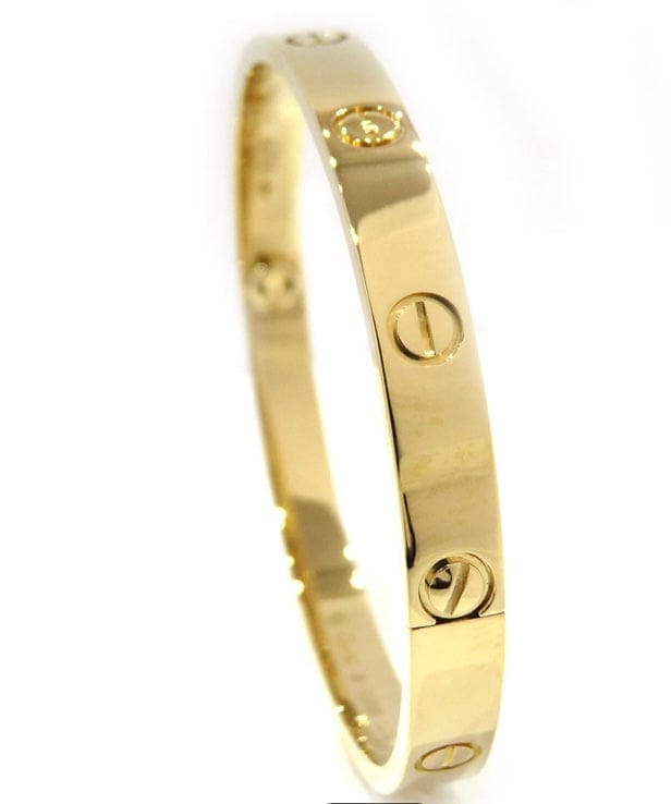 Cartier 18KT Yellow Gold Love Bracelet Size #18 New Screw Model