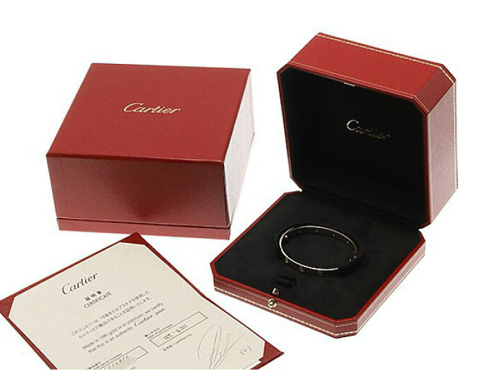 Cartier 10P Full Diamond 18KT Yellow Gold Love Bracelet #16