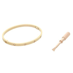 Cartier 10 Diamond 18KT Rose Gold Small/ Thin Love Bracelet