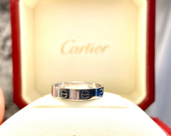 Cartier Mini Love Ring 18KT White Gold #52/ US6
