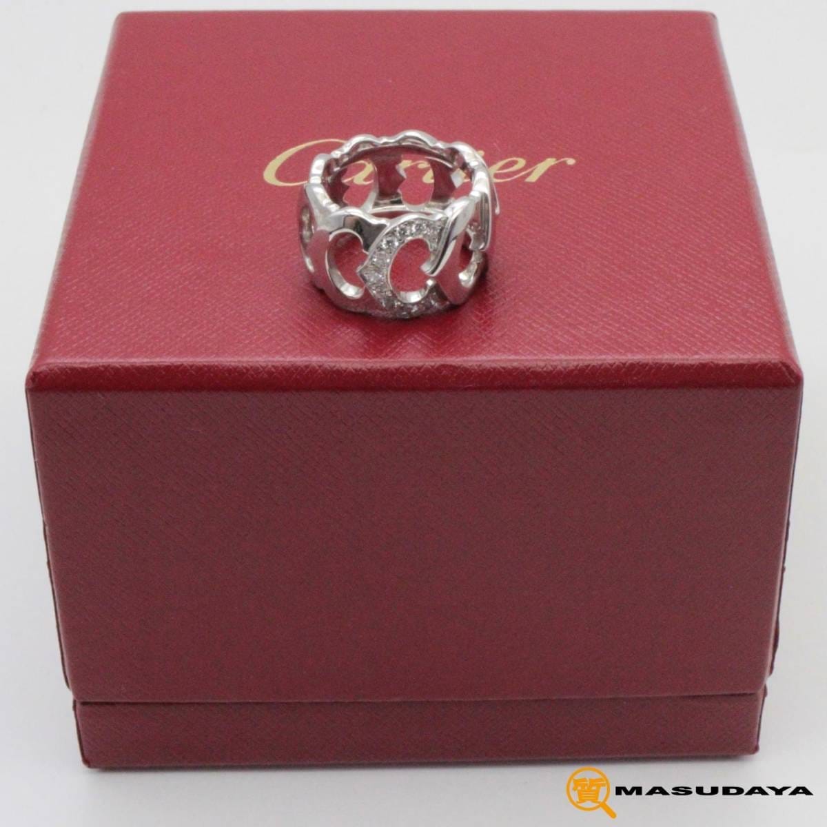 Cartier Diamond-Paved C Motif 18KT White Gold Ring