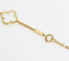 Van Cleef & Arpels Rock Crystal Vintage Alhambra 18KT Yellow Gold Necklace