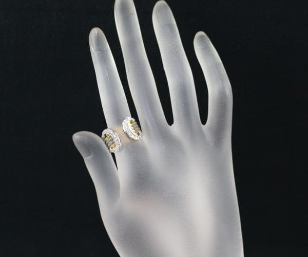 Cartier 2C de Diamond 18KT Gold Trinity Ring #54/ 6.5