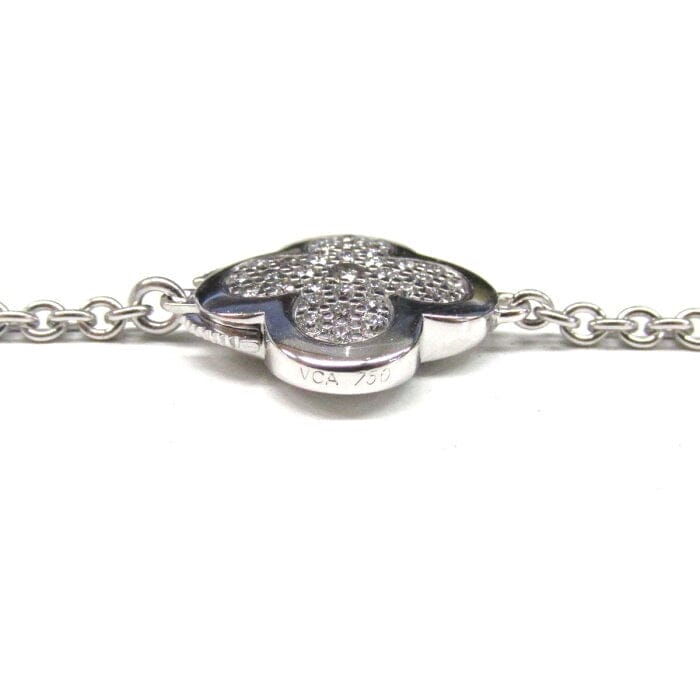 Van Cleef & Arpels Diamond Paved Pure Alhambra 16 Motif Long Necklace