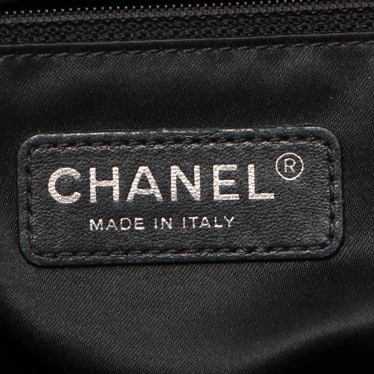 CHANEL GST Black Caviar Silver Hardware Grand Shopper Tote