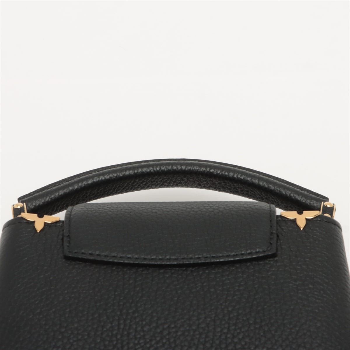 Louis Vuitton Mini Black Capucines Gold Monogram Flower Handbag