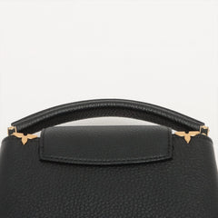 Louis Vuitton Mini Black Capucines Gold Monogram Flower Handbag
