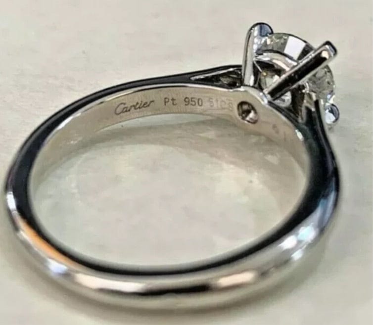 Cartier 1.01ct  VVS2 Engagement/ Wedding Platinum Ring