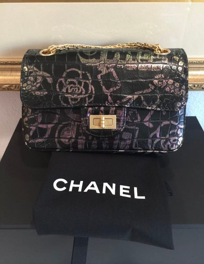 CHANEL Graffiti 2.55 Reissue Crocodile Mini Flap Bag