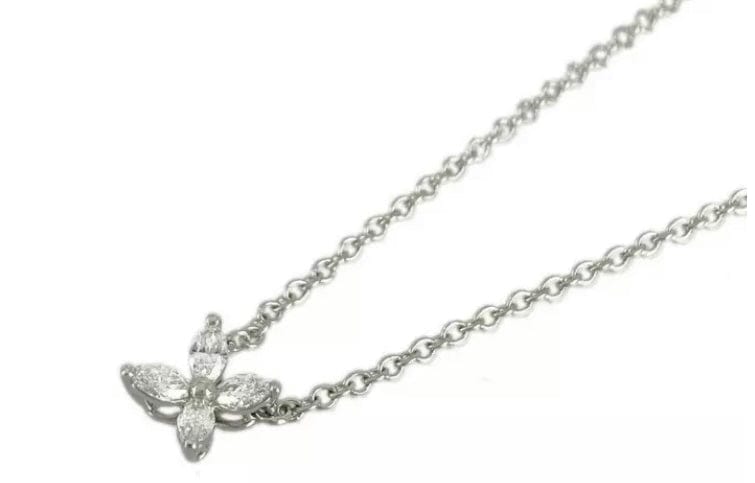 Tiffany & Co. Diamond Pt950 Platinum Mini Victoria Necklace