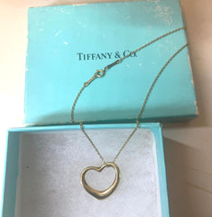 Tiffany 18KT Yellow Gold Elsa Perretti Open Heat Necklace