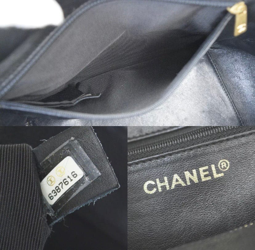 CHANEL Petite Black Caviar Shopping Tote Timeless Handbag