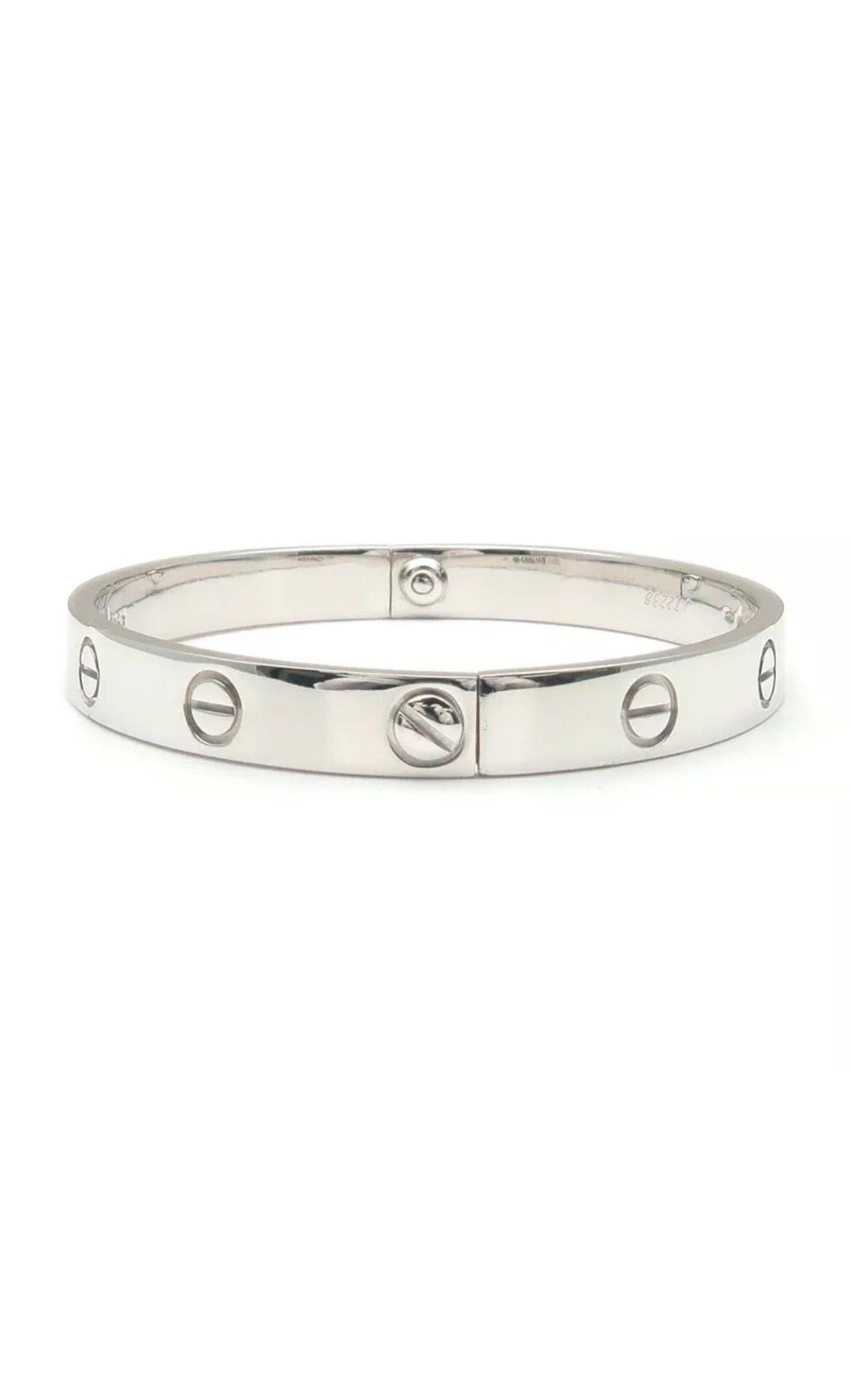 Cartier 18KT White Gold Love Bracelet Bangle #17