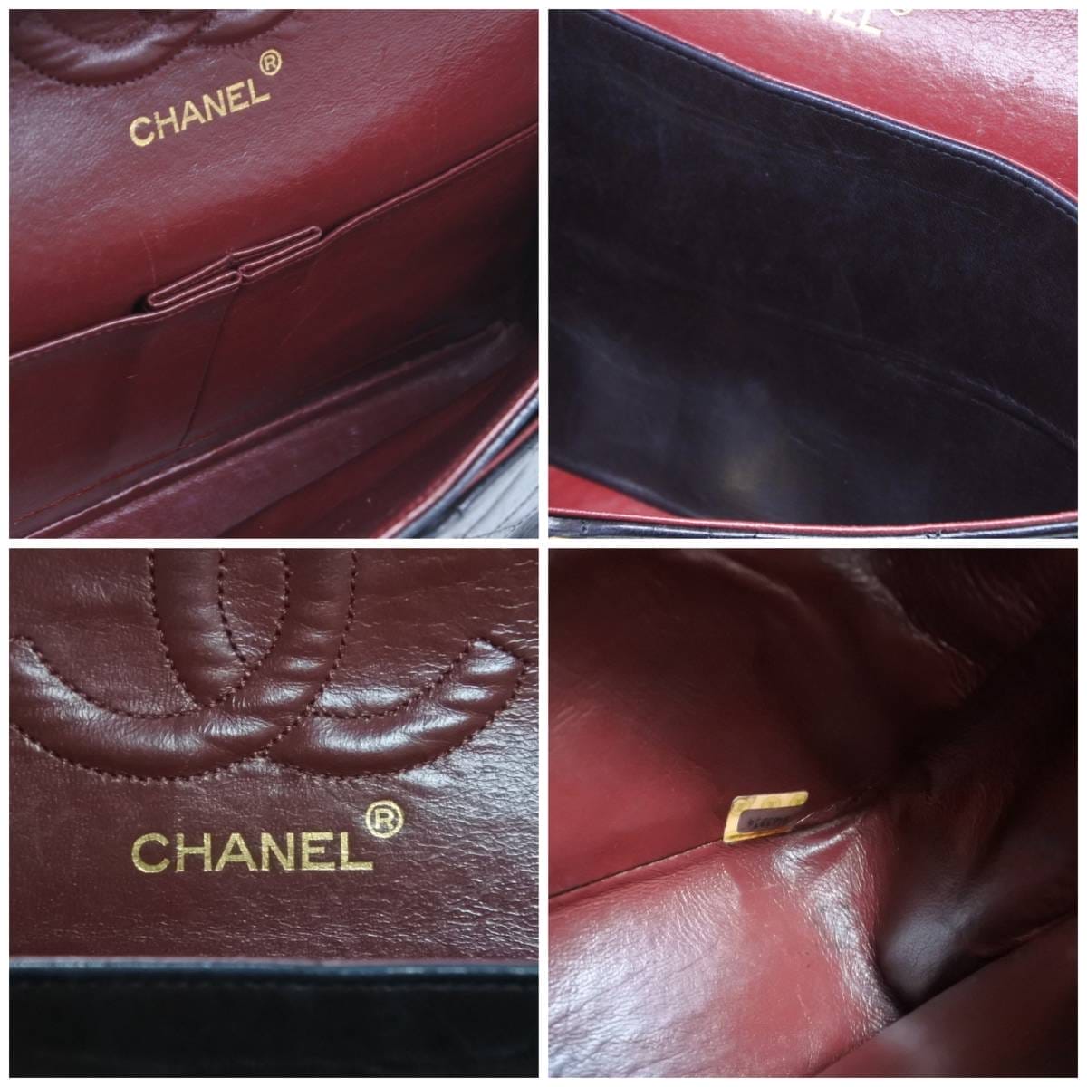 CHANEL Black Lambskin 25 Double Flap Handbag