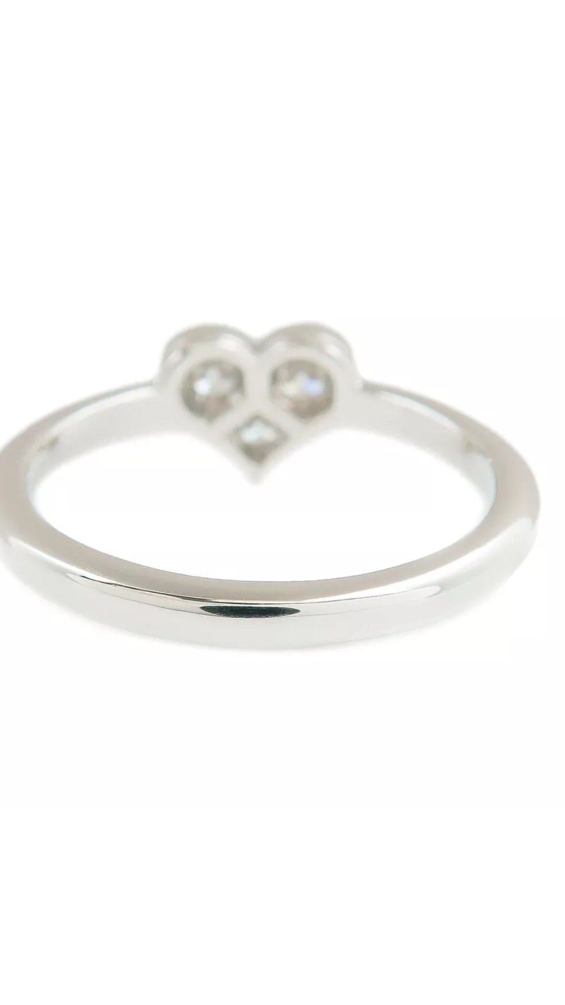 Tiffany & Co. PT950 Diamond Sentimental Heart Ring Sz 5