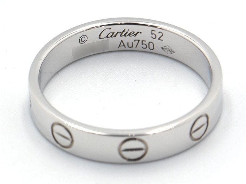 Cartier Mini Love Ring 18KT White Gold #52/ US6